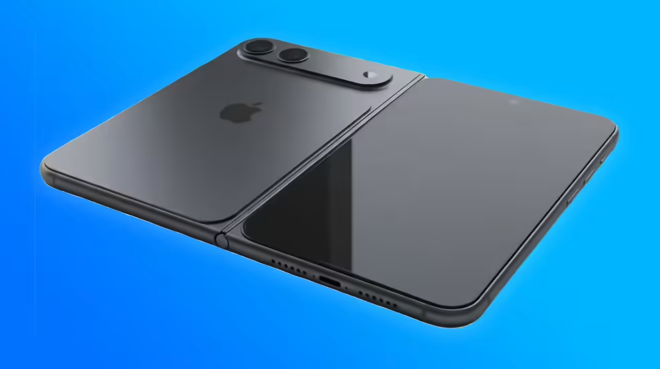 苹果首款折叠屏iPhone渲染图曝光 独特造型与轻薄设计引关注